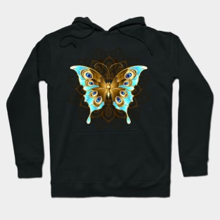 Golden Butterfly with Turquoise Hoodie